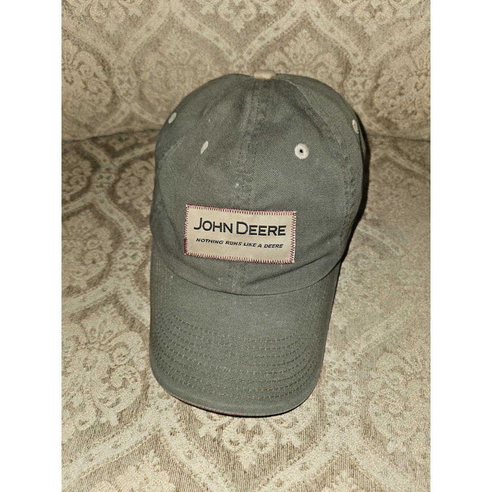 John Deere Green Adjustable Hat Nothing Runs Like a Deere Label